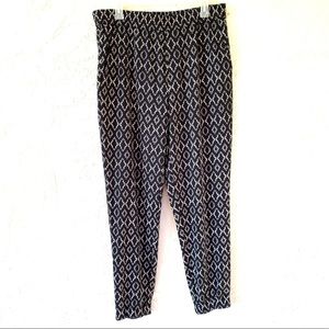 Banana Republic Black & White Print Jogger Pants 12